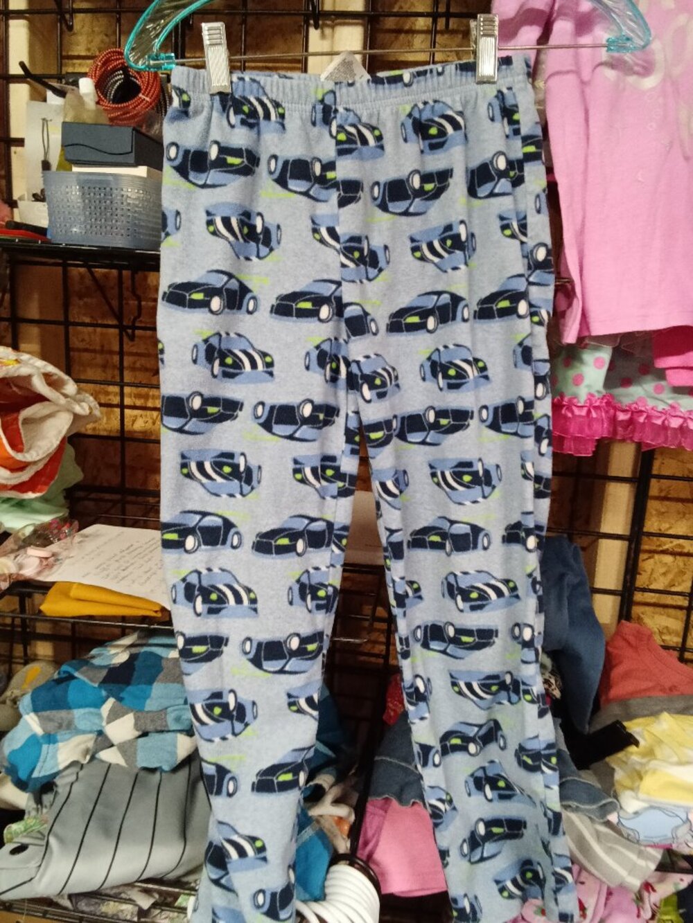 Kids' Car Print Pajama Pants - Blue, Elastic Waist - 25% Off 5+ Items